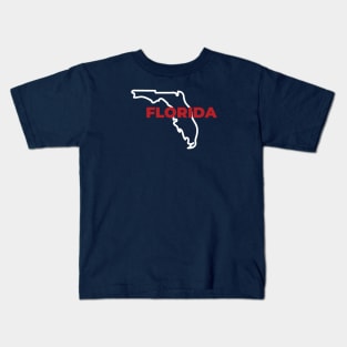 Florida Map Outline Kids T-Shirt